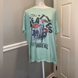 Simply Vera Wang The Beatles Carnegie Hall Mint Green T-Shirt XXL New with Tags